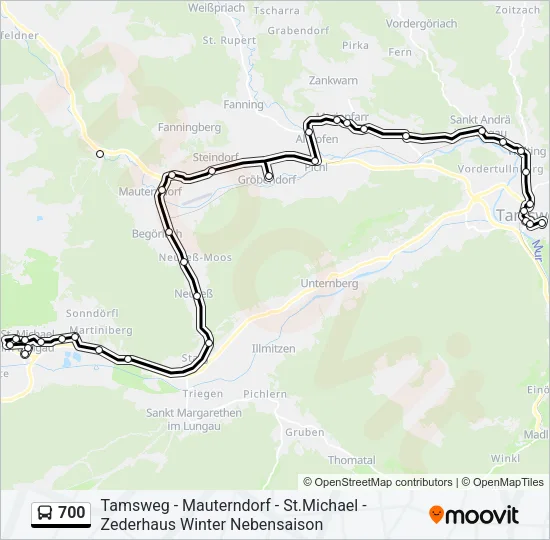700 Bus Line Map