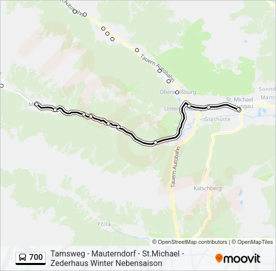 700 Bus Line Map