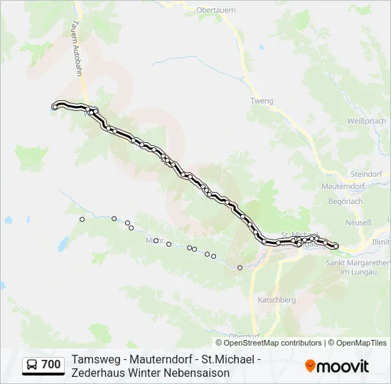 700 Bus Line Map