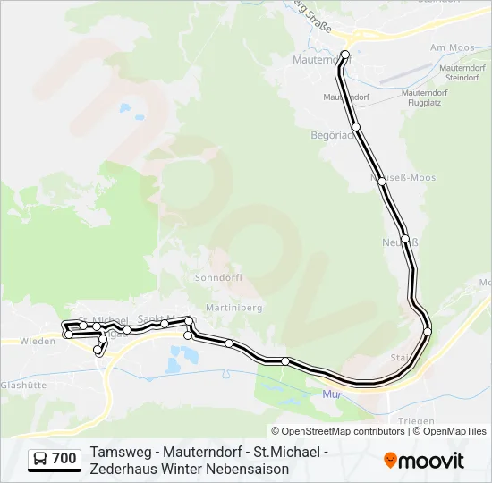 700 Bus Line Map