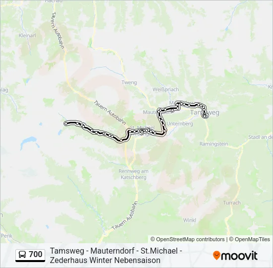 700 Bus Line Map