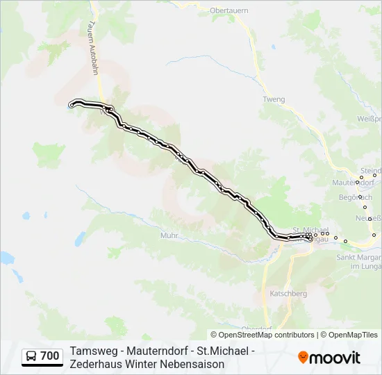 700 Bus Line Map