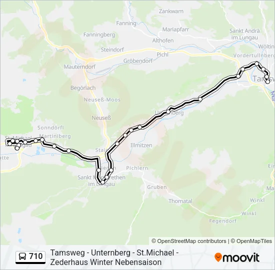710 Bus Line Map