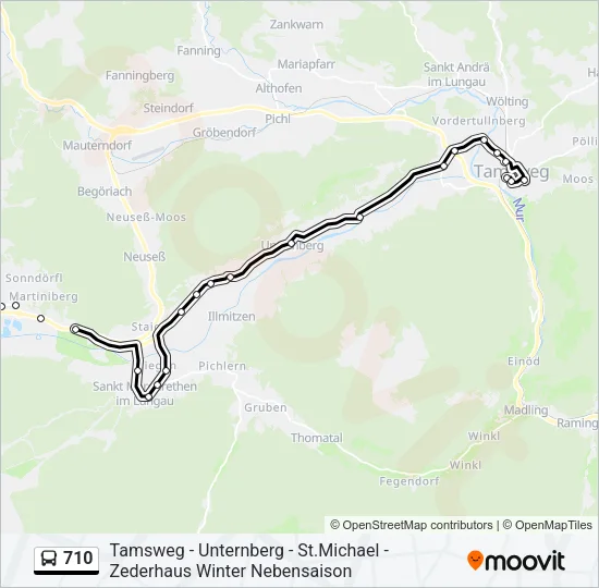 710 Bus Line Map
