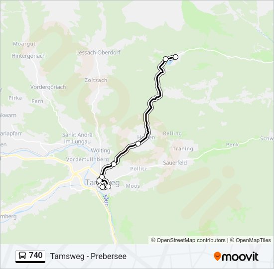 740 Bus Line Map