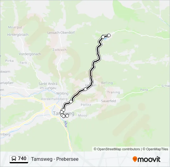 740 Bus Line Map