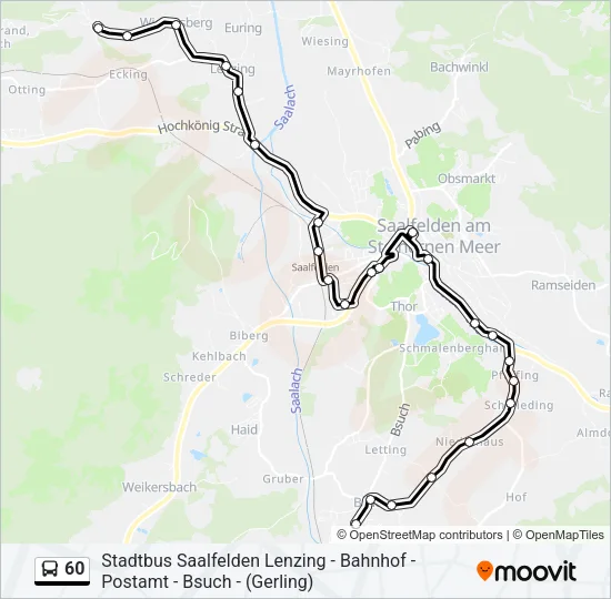 60 Bus Line Map