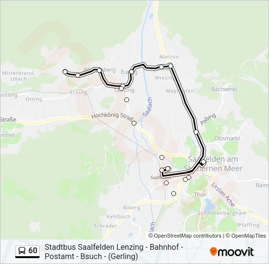 60 Bus Line Map