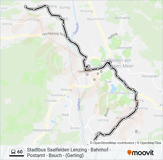 60 Bus Line Map