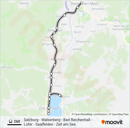 260 Bus Line Map