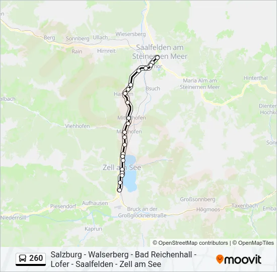260 Bus Line Map