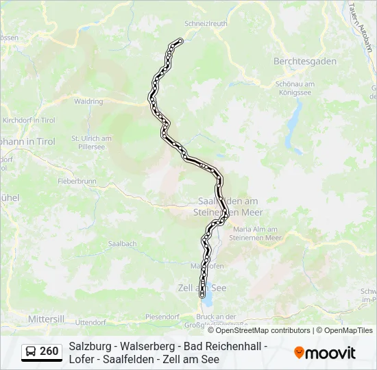 260 Bus Line Map