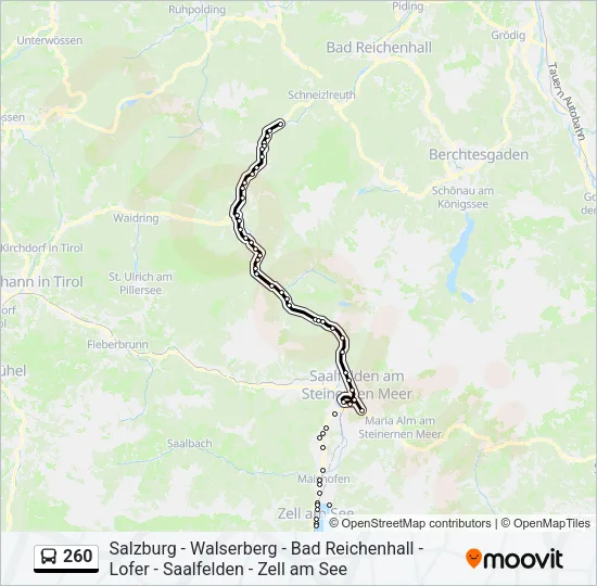 260 Bus Line Map