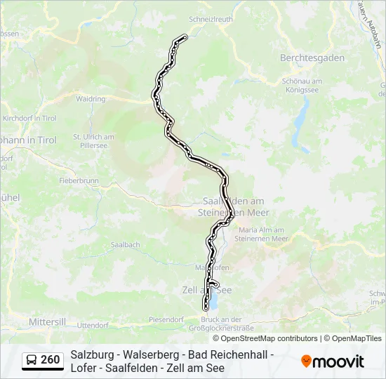 260 Bus Line Map