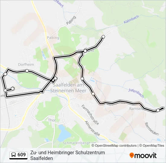 609 Bus Line Map