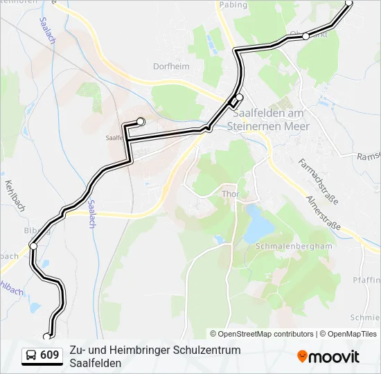 609 Bus Line Map
