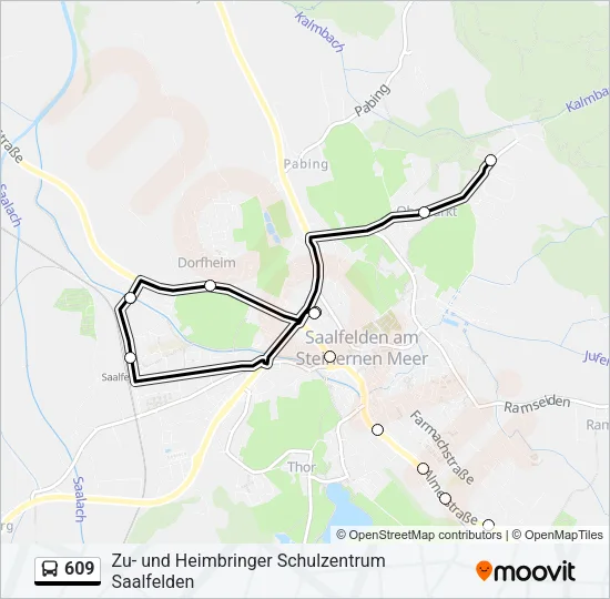 609 Bus Line Map