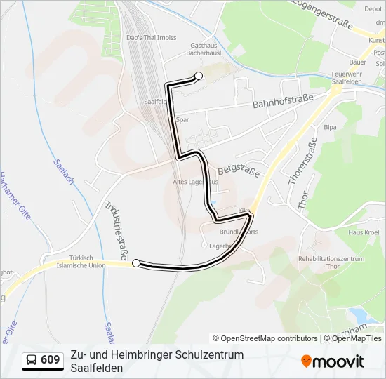 609 Bus Line Map