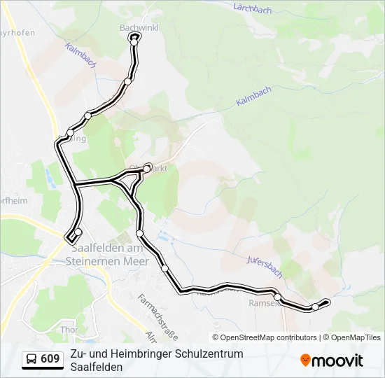 609 Bus Line Map