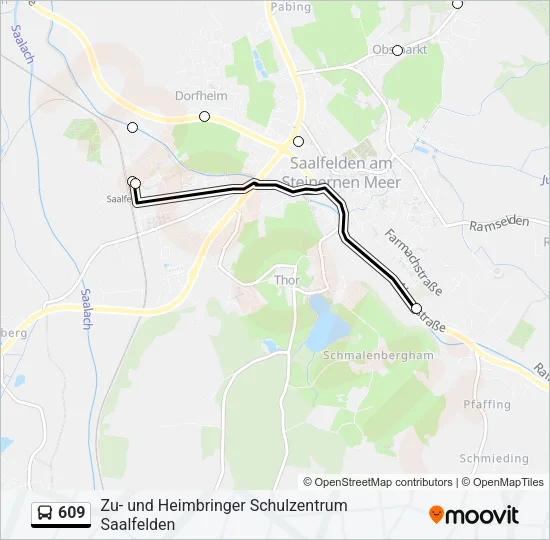 609 Bus Line Map