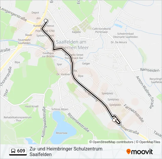 609 Bus Line Map
