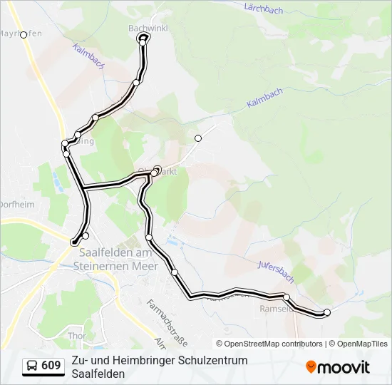 609 Bus Line Map