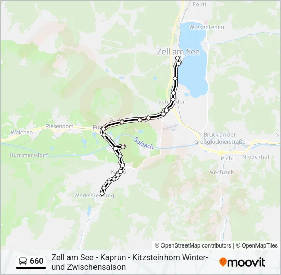 660 Bus Line Map