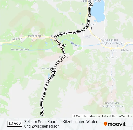 660 Bus Line Map
