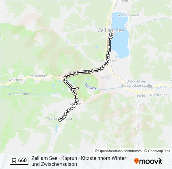 660 Bus Line Map