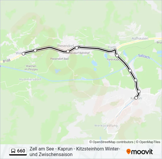 660 Bus Line Map