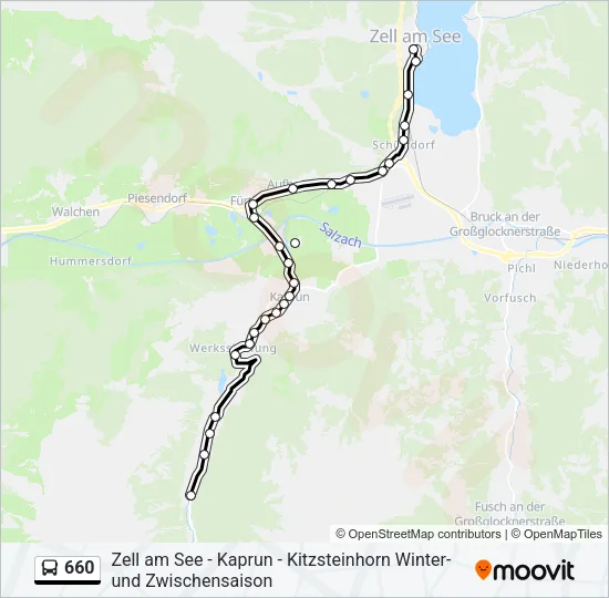 660 Bus Line Map