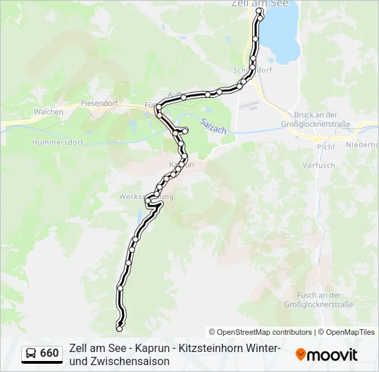 660 Bus Line Map