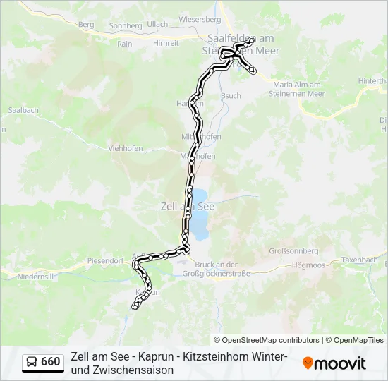 660 Bus Line Map