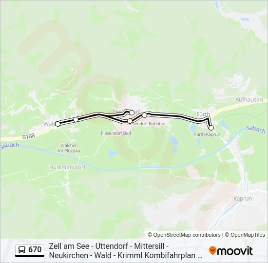 670 Bus Line Map