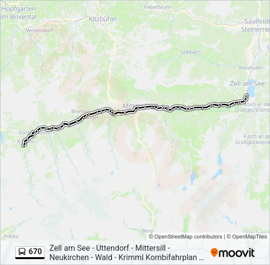 670 Bus Line Map