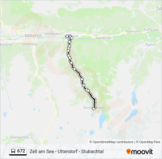 672 Bus Line Map