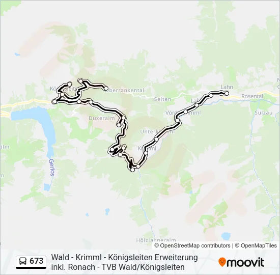 673 Bus Line Map
