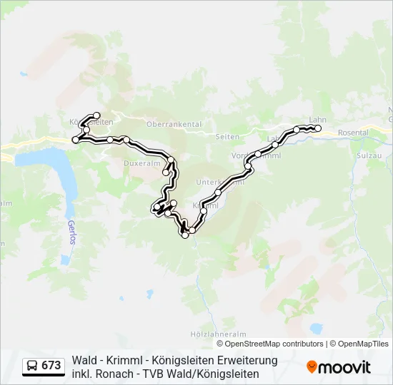 673 Bus Line Map