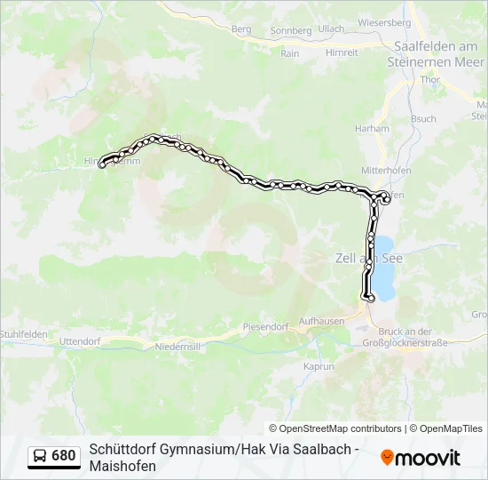 680 Bus Line Map