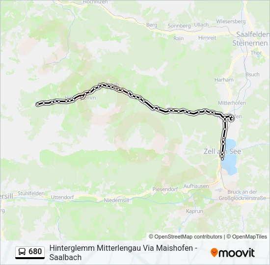 680 Bus Line Map