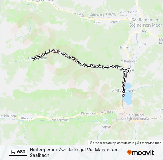 680 Bus Line Map