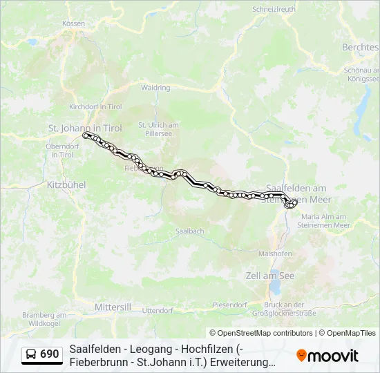690 Bus Line Map