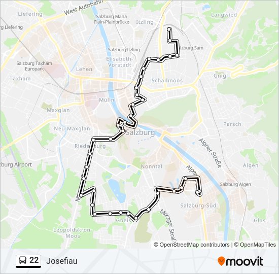 Buslinie 22 Karte