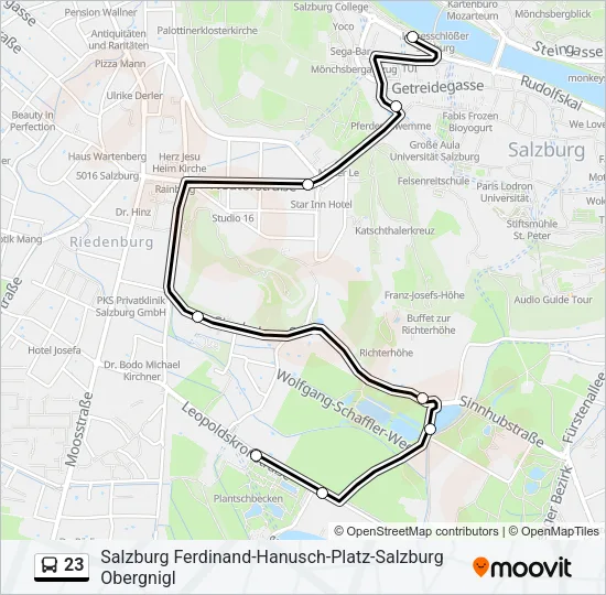 23 Bus Line Map