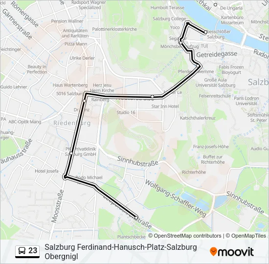 23 Bus Line Map