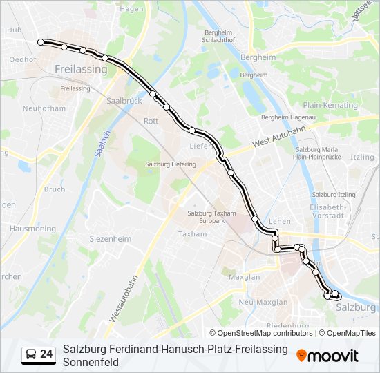 24 bus Line Map