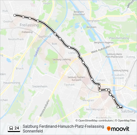24 Bus Line Map