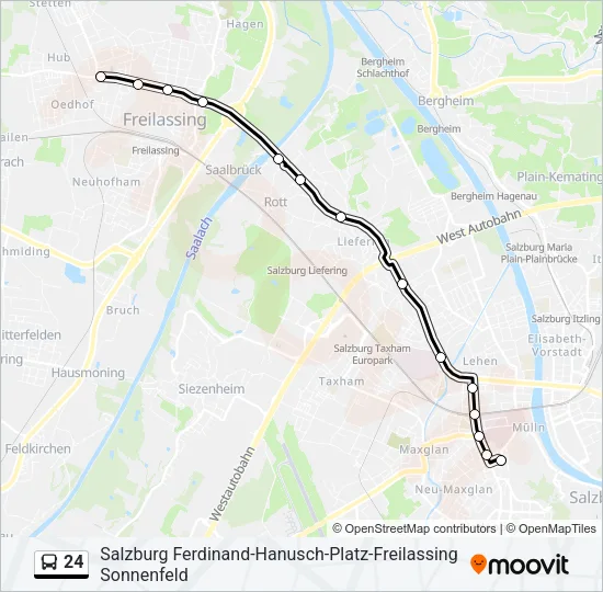 24 Bus Line Map
