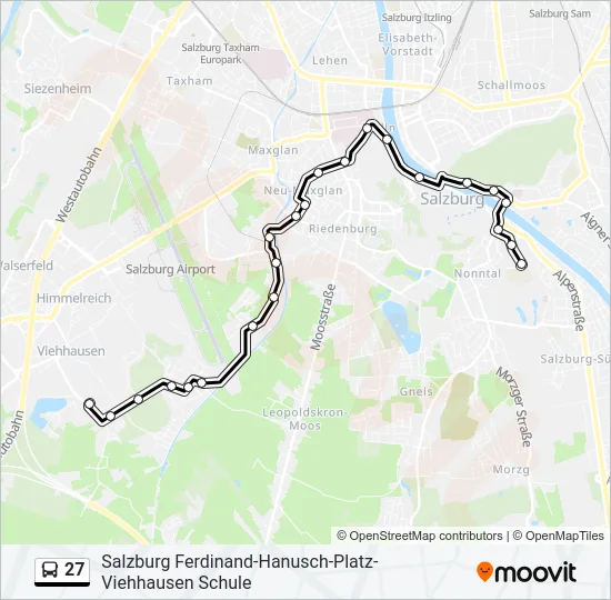 27 Bus Line Map