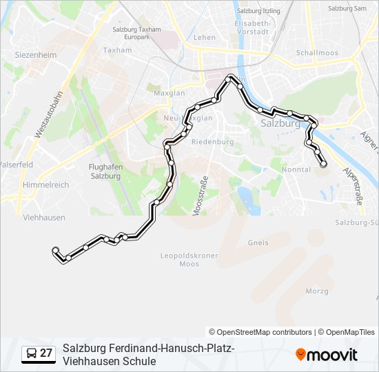 27 bus Line Map